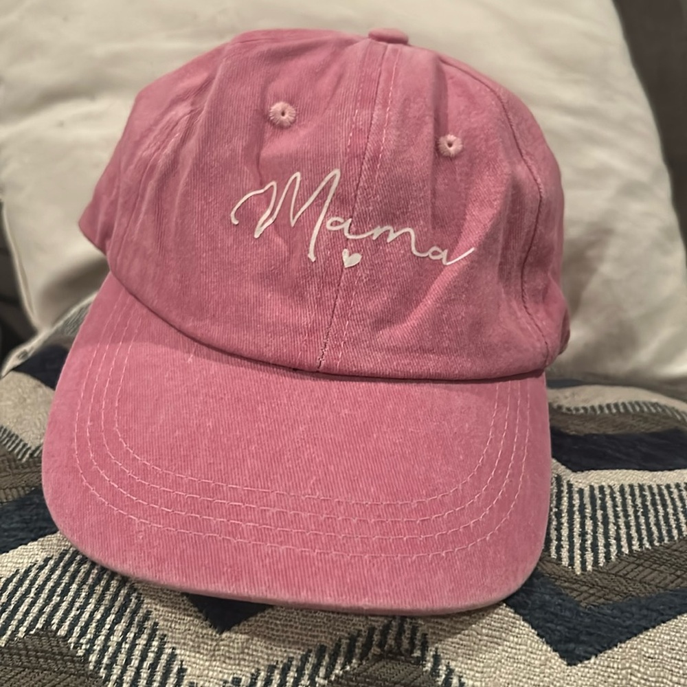 Womens Baseball Hat Pink Mama OS NEW